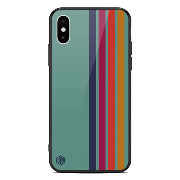 Retro Stripes Series Soft Phone Case - Premium Glass Case - iPhone XS Max