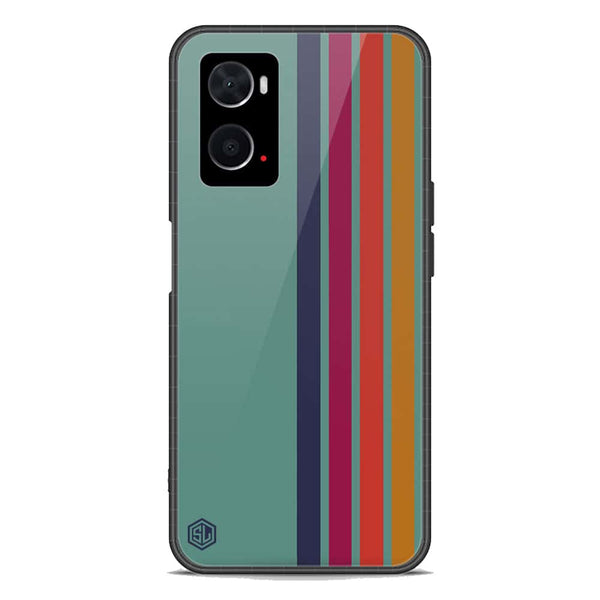Retro Stripes Series Soft Phone Case - Premium Glass Case - Oppo A96 4G