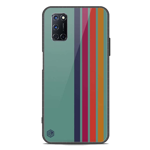 Retro Stripes Series Soft Phone Case - Premium Glass Case - Oppo A92