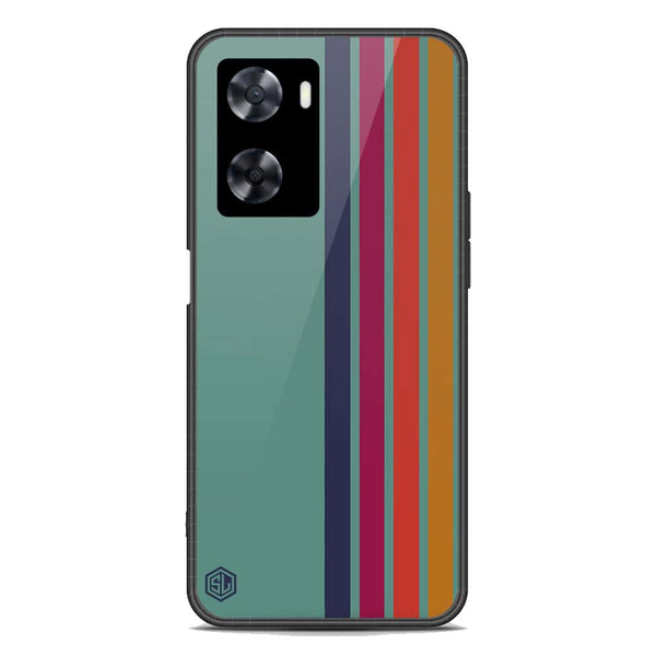 Retro Stripes Series Soft Phone Case - Premium Glass Case - Oppo A77 4G