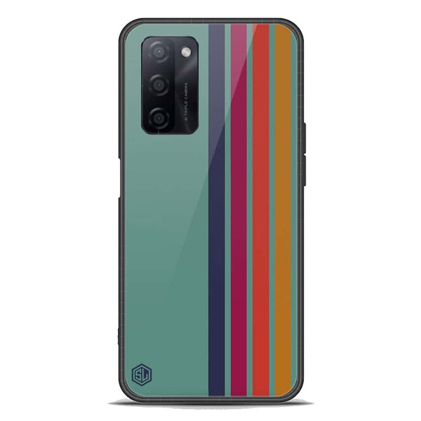 Retro Stripes Series Soft Phone Case - Premium Glass Case - Oppo A55 5G