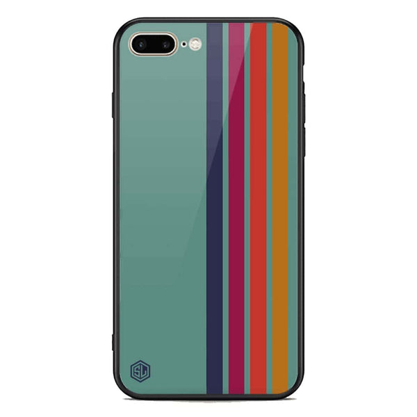 Retro Stripes Series Soft Phone Case - Premium Glass Case - iPhone 8 Plus / 7 Plus