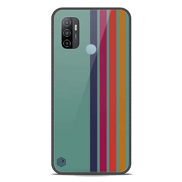 Retro Stripes Series Soft Phone Case - Premium Glass Case - Oppo A53s