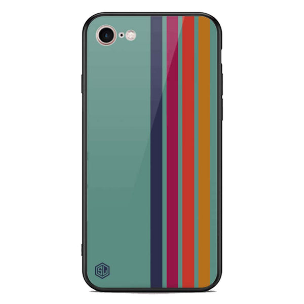 Retro Stripes Series Soft Phone Case - Premium Glass Case - iPhone 8 / 7