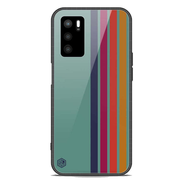 Retro Stripes Series Soft Phone Case - Premium Glass Case - Oppo A16s