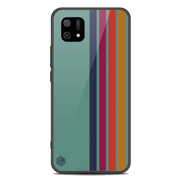 Retro Stripes Series Soft Phone Case - Premium Glass Case - Oppo A16e