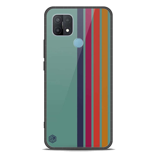 Retro Stripes Series Soft Phone Case - Premium Glass Case - Oppo A15