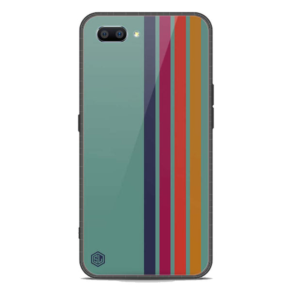 Retro Stripes Series Soft Phone Case - Premium Glass Case - Oppo A12e