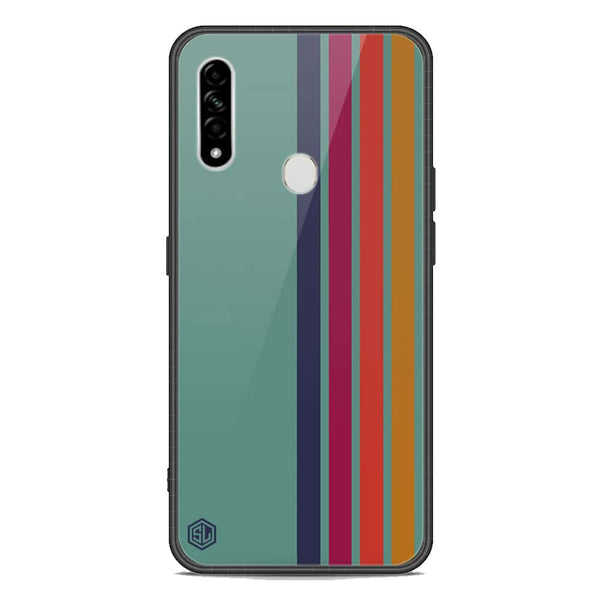 Retro Stripes Series Soft Phone Case - Premium Glass Case - Oppo A8