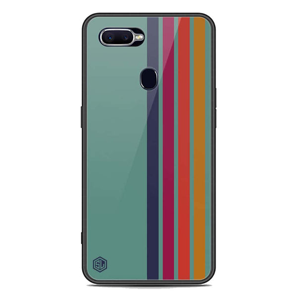 Retro Stripes Series Soft Phone Case - Premium Glass Case - Oppo A7x