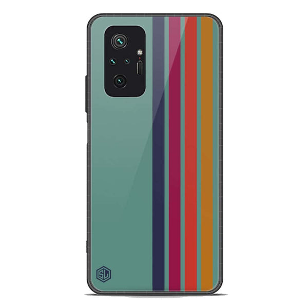 Retro Stripes Series Soft Phone Case - Premium Glass Case - Xiaomi Redmi Note 10 Pro Max
