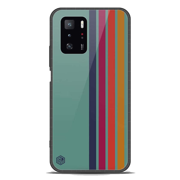 Retro Stripes Series Soft Phone Case - Premium Glass Case - Xiaomi Redmi Note 10 Pro 5G