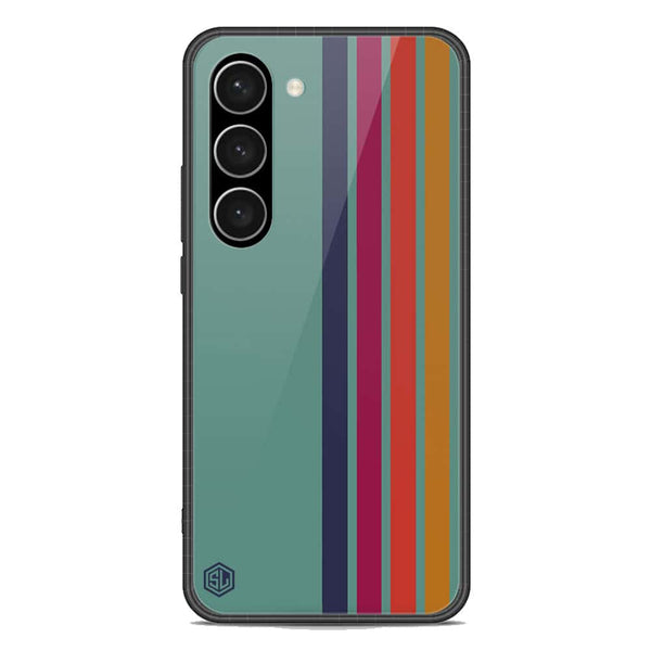 Retro Stripes Series Soft Phone Case - Premium Glass Case - Samsung Galaxy S23 Plus 5G