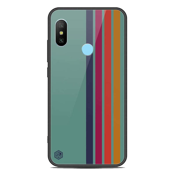 Retro Stripes Series Soft Phone Case - Premium Glass Case - Xiaomi Redmi Note 6 Pro