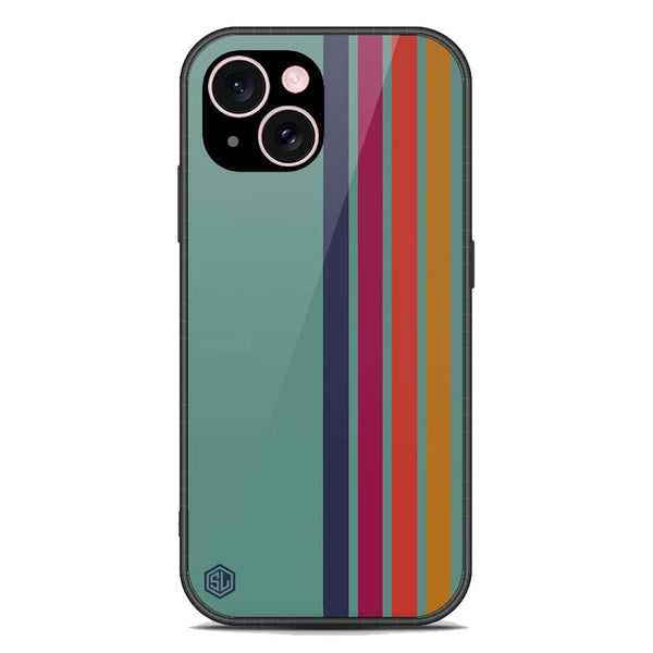 Retro Stripes Series Soft Phone Case - Premium Glass Case - iPhone 15 Plus