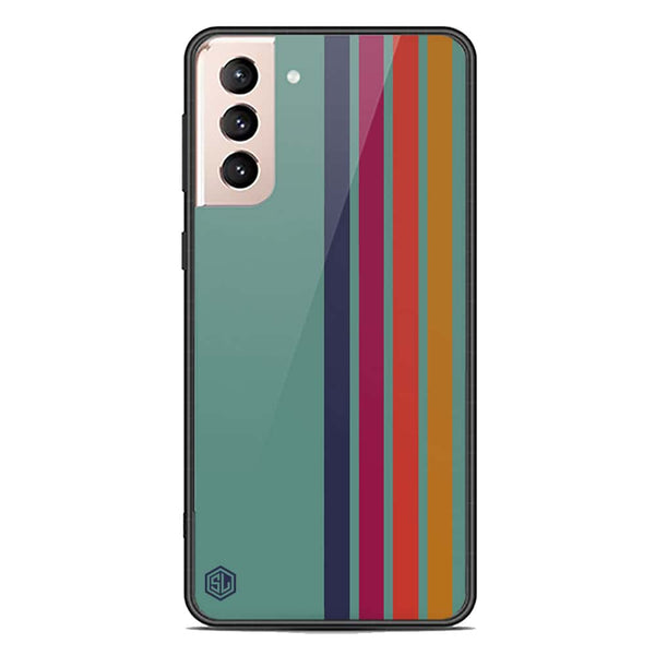 Retro Stripes Series Soft Phone Case - Premium Glass Case - Samsung Galaxy S22 Plus 5G