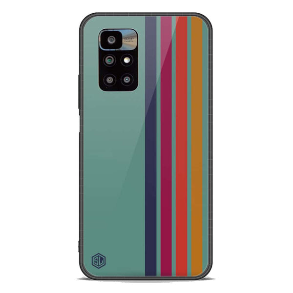 Retro Stripes Series Soft Phone Case - Premium Glass Case - Xiaomi Redmi 10 2022