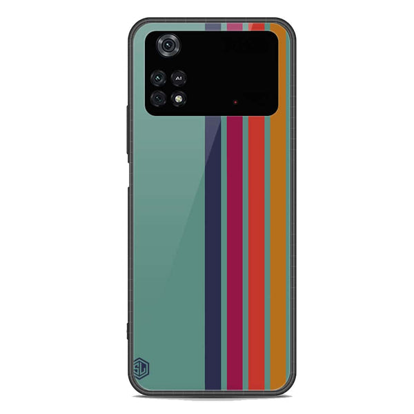 Retro Stripes Series Soft Phone Case - Premium Glass Case - Xiaomi Poco M4 Pro 5G