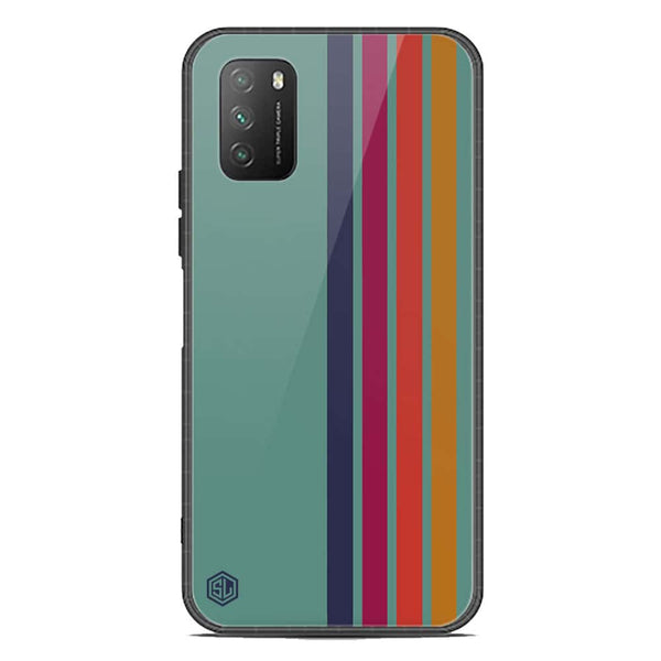 Retro Stripes Series Soft Phone Case - Premium Glass Case - Xiaomi Poco M3
