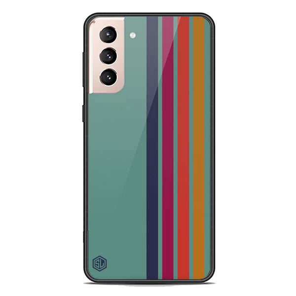 Retro Stripes Series Soft Phone Case - Premium Glass Case - Samsung Galaxy S21 FE 5G
