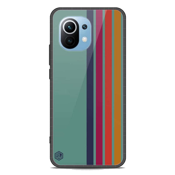 Retro Stripes Series Soft Phone Case - Premium Glass Case - Xiaomi Mi 11