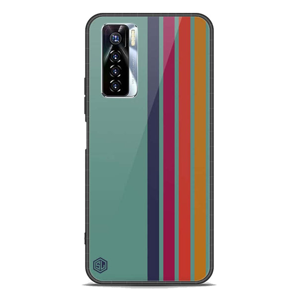 Retro Stripes Series Soft Phone Case - Premium Glass Case - Tecno Camon 17 Pro