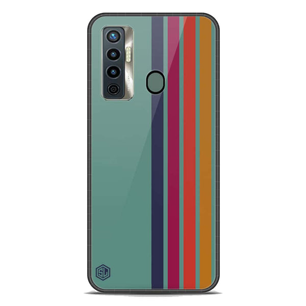 Retro Stripes Series Soft Phone Case - Premium Glass Case - Tecno Camon 17