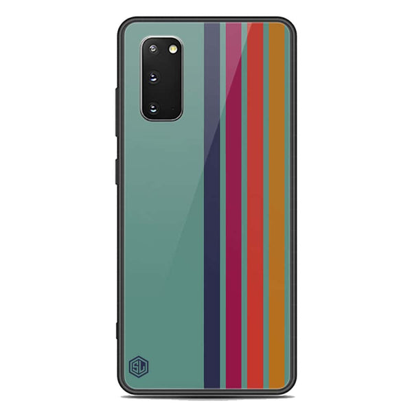 Retro Stripes Series Soft Phone Case - Premium Glass Case - Samsung Galaxy S20 Plus