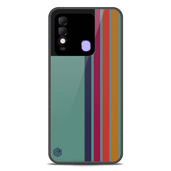 Retro Stripes Series Soft Phone Case - Premium Glass Case - Tecno Spark 8