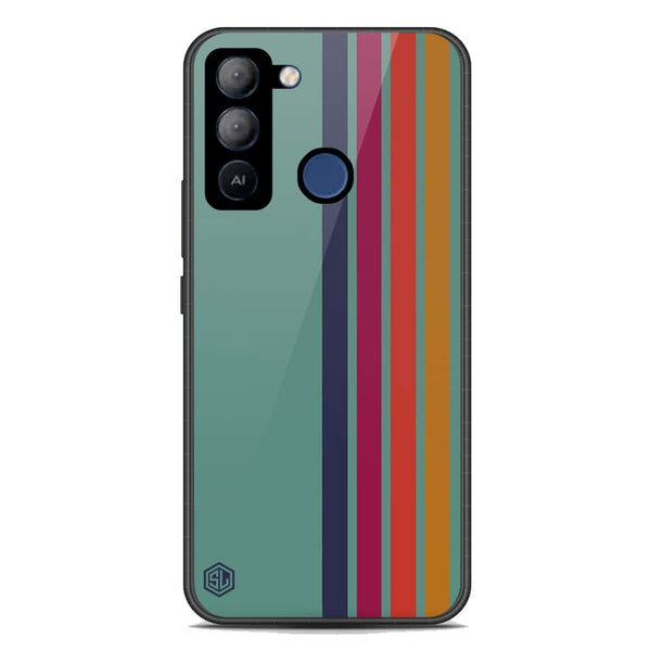 Retro Stripes Series Soft Phone Case - Premium Glass Case - Tecno Pop 5 LTE