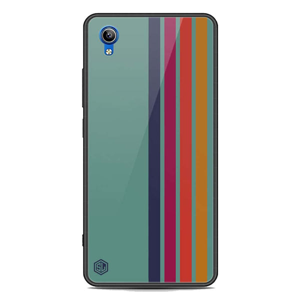Retro Stripes Series Soft Phone Case - Premium Glass Case - Vivo Y91i
