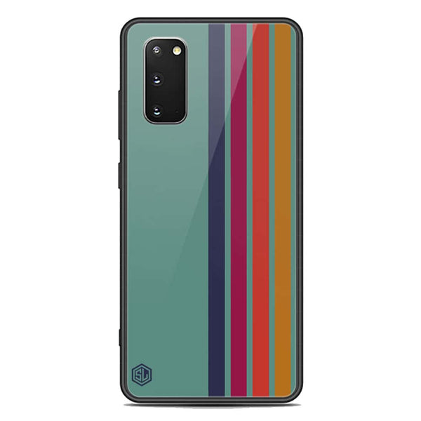 Retro Stripes Series Soft Phone Case - Premium Glass Case - Samsung Galaxy S20