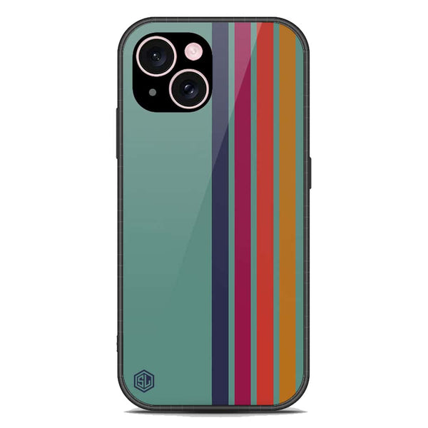 Retro Stripes Series Soft Phone Case - Premium Glass Case - iPhone 15