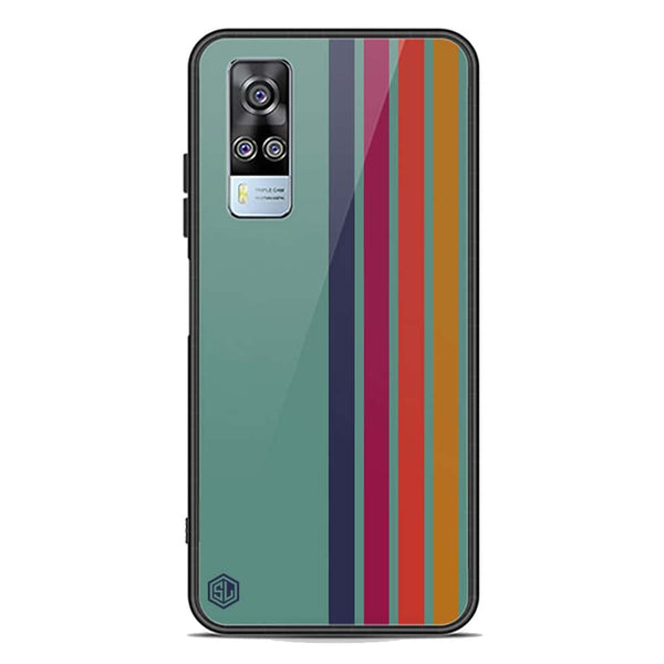 Retro Stripes Series Soft Phone Case - Premium Glass Case - Vivo Y51 (2020 December)