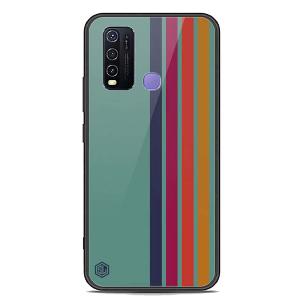 Retro Stripes Series Soft Phone Case - Premium Glass Case - Vivo Y50