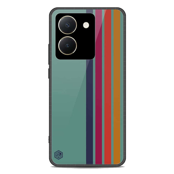 Retro Stripes Series Soft Phone Case - Premium Glass Case - Vivo Y36 4G