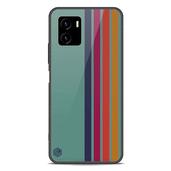 Retro Stripes Series Soft Phone Case - Premium Glass Case - Vivo Y15c
