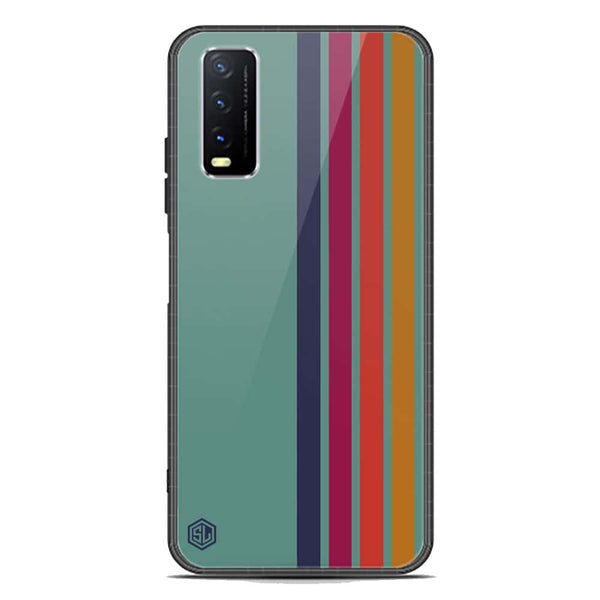 Retro Stripes Series Soft Phone Case - Premium Glass Case - Vivo Y12a