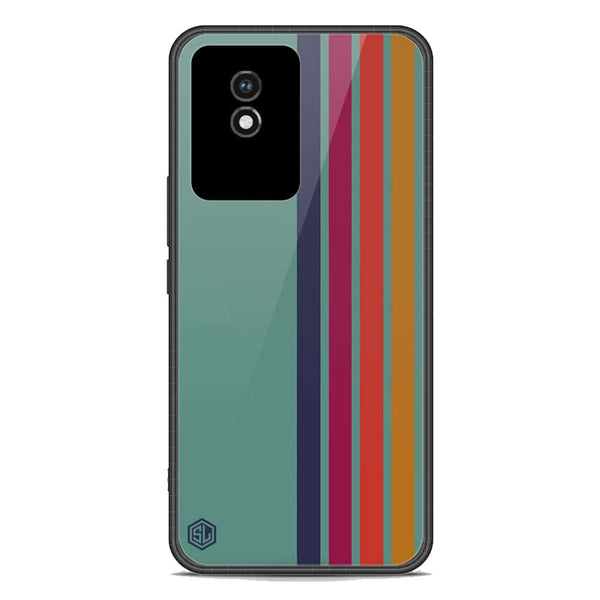 Retro Stripes Series Soft Phone Case - Premium Glass Case - Vivo Y11 2023
