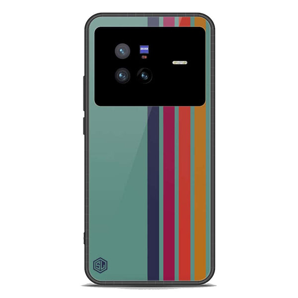 Retro Stripes Series Soft Phone Case - Premium Glass Case - Vivo X80