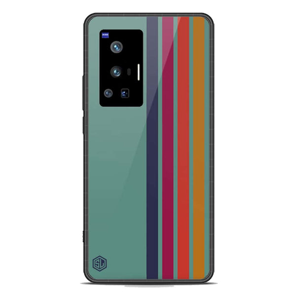 Retro Stripes Series Soft Phone Case - Premium Glass Case - Vivo X70 Pro