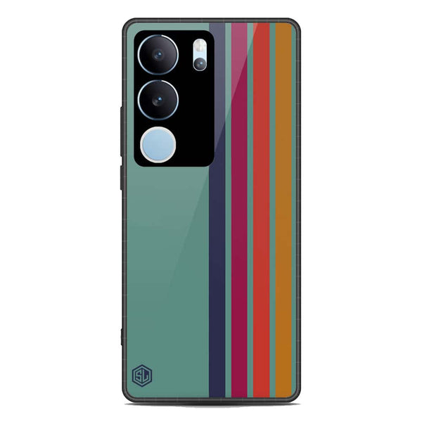 Retro Stripes Series Soft Phone Case - Premium Glass Case - Vivo V29