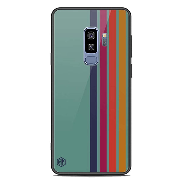 Retro Stripes Series Soft Phone Case - Premium Glass Case - Samsung Galaxy S9 Plus