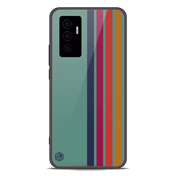 Retro Stripes Series Soft Phone Case - Premium Glass Case - Vivo V23e