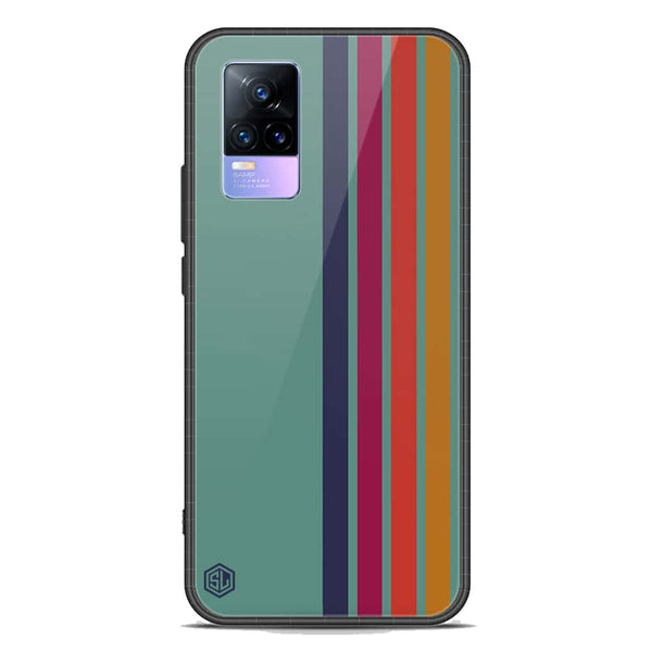 Retro Stripes Series Soft Phone Case - Premium Glass Case - Vivo V21e