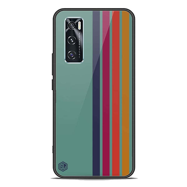 Retro Stripes Series Soft Phone Case - Premium Glass Case - Vivo V20 SE