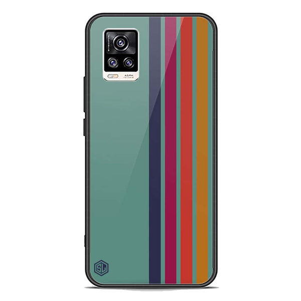 Retro Stripes Series Soft Phone Case - Premium Glass Case - Vivo V20