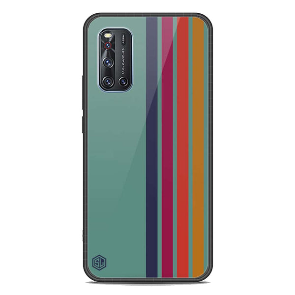 Retro Stripes Series Soft Phone Case - Premium Glass Case - Vivo V19