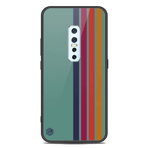 Retro Stripes Series Soft Phone Case - Premium Glass Case - Vivo V17 Pro