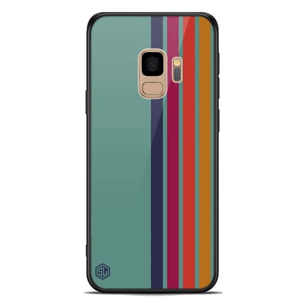 Retro Stripes Series Soft Phone Case - Premium Glass Case - Samsung Galaxy S9